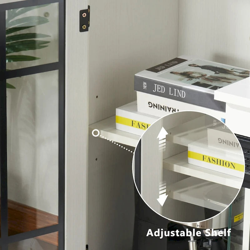 Meuble TV de cheminée de 59 po avec foyer électrique à 3 côtés vitrés