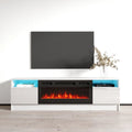 Meuble TV cheminée électrique Duke 01 BL-EF 63