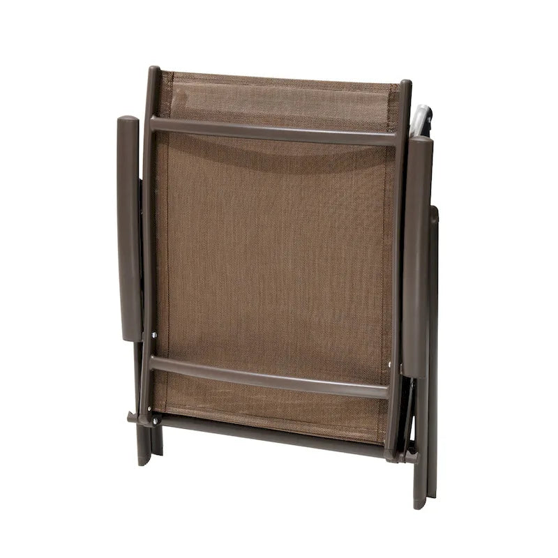 Pellebant Lot de 2 chaises longues de patio réglables en aluminium – N/A
