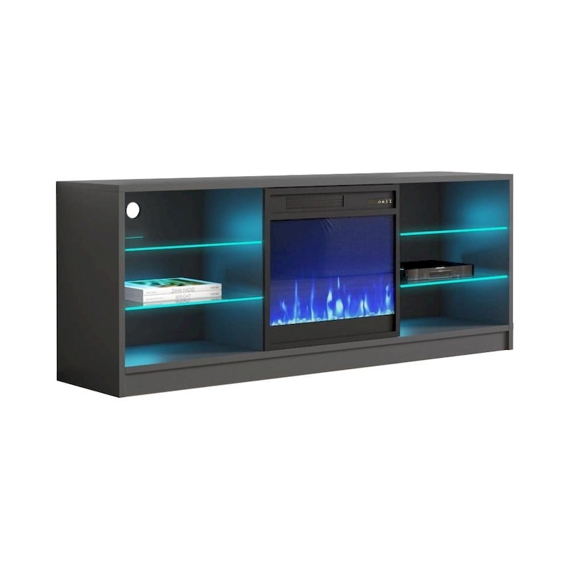 Meuble TV moderne Manhattan Electric Fireplace 58 po
