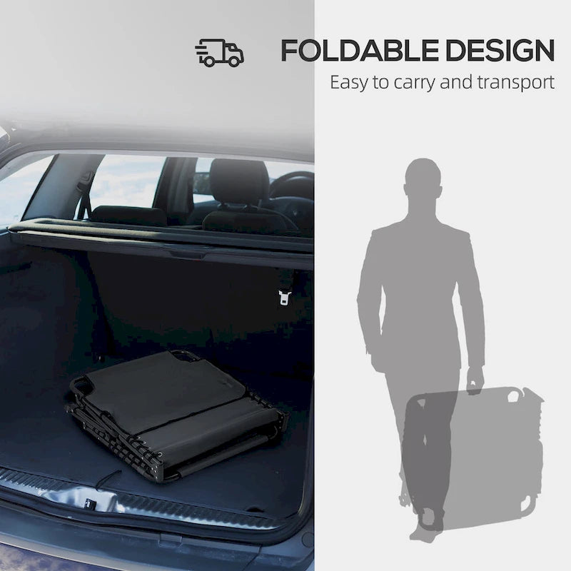 Outsunny Chaise longue pliante 2 pièces avec dossier inclinable sur 5 niveaux, chaise de bronzage d'extérieur avec trou pour le visage pour la lecture