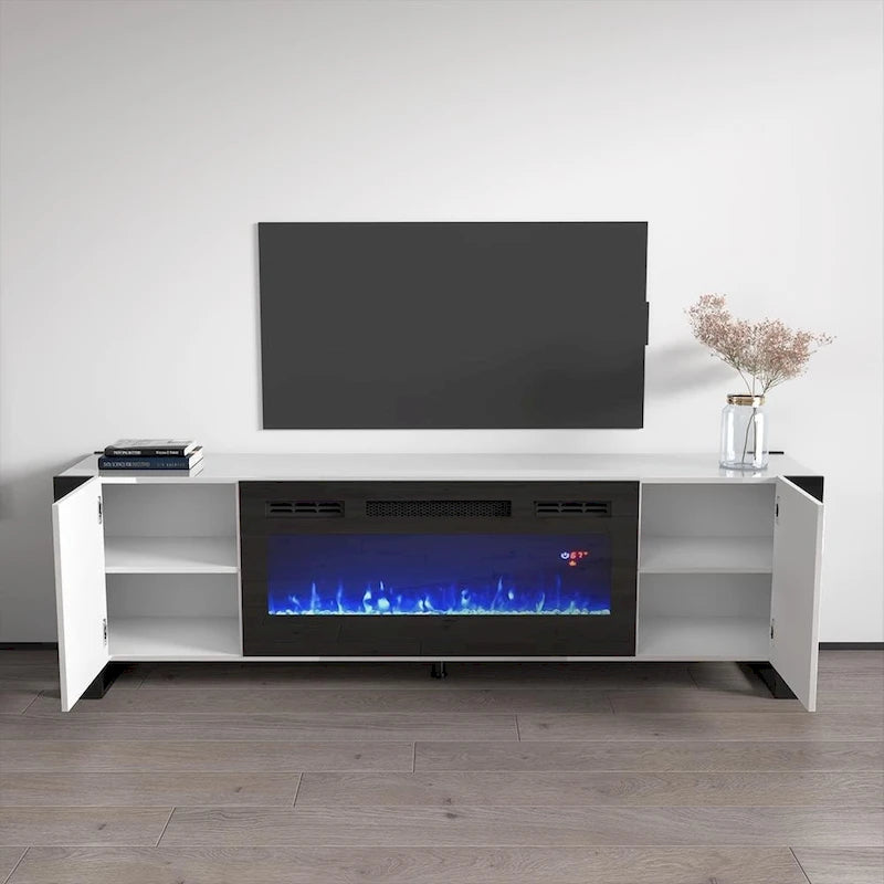 Meuble TV avec cheminée électrique Woody BL-EF 77