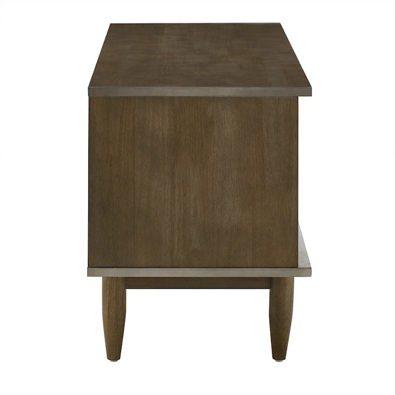 Meuble TV Kieran de style milieu de siècle avec 2 tiroirs en bois par iNSPIRE Q Modern - 59 pouces