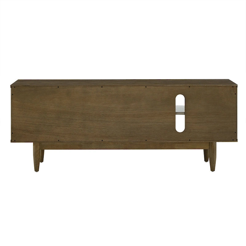 Meuble TV Kieran de style milieu de siècle avec 2 tiroirs en bois par iNSPIRE Q Modern - 59 pouces