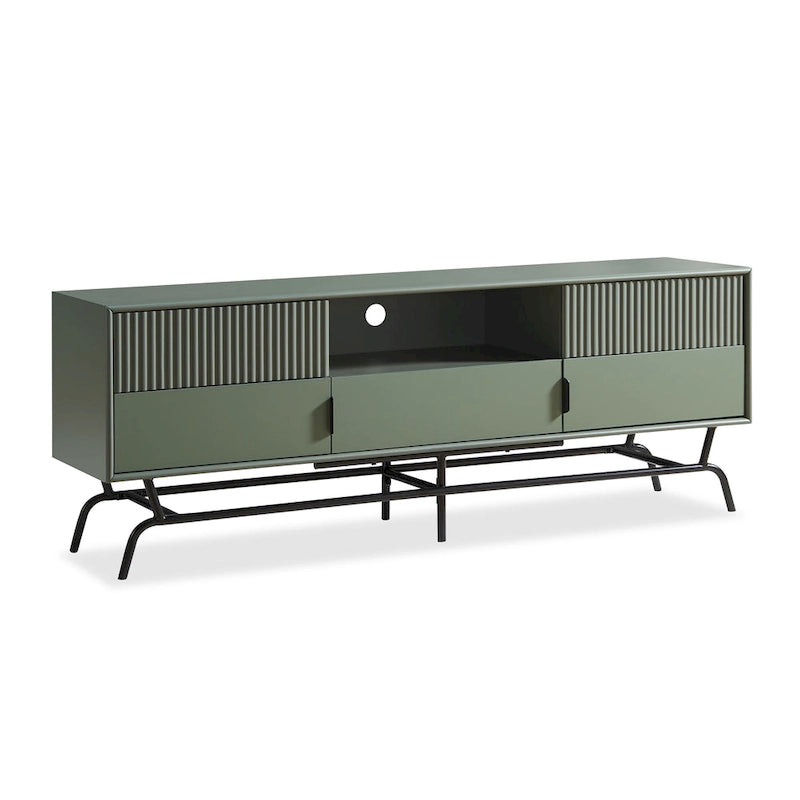 Meuble TV DH BASIC Modern avec 3 tiroirs et passe-câbles de 60 pouces par Denhour
