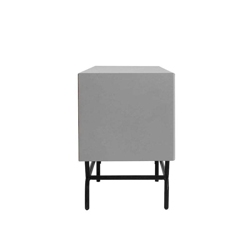 Meuble TV DH BASIC Modern avec 3 tiroirs et passe-câbles de 60 pouces par Denhour
