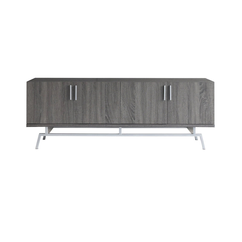 Adela Modern 60-inch Metal Base 4-Door Cabinet TV Stand