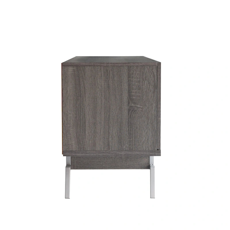 Adela Modern 60-inch Metal Base 4-Door Cabinet TV Stand