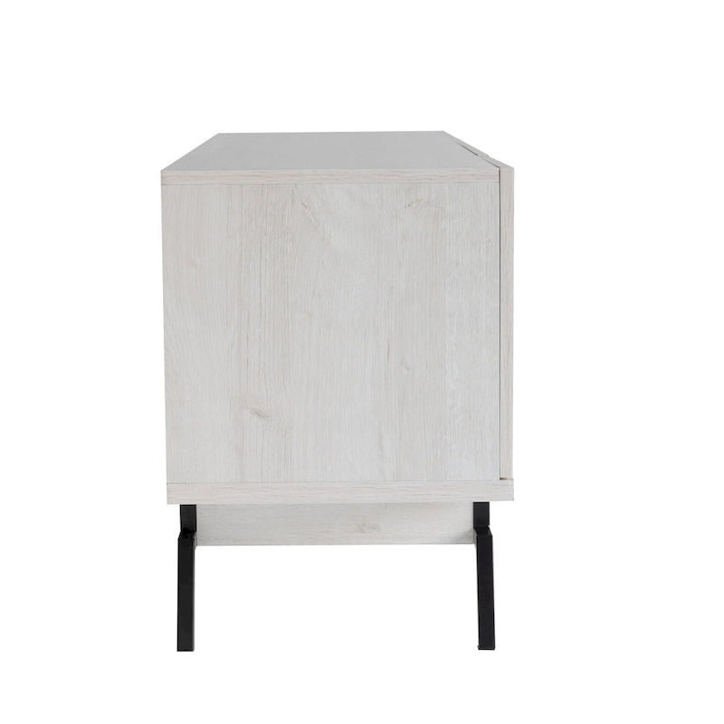 Adela Modern 60-inch Metal Base 4-Door Cabinet TV Stand