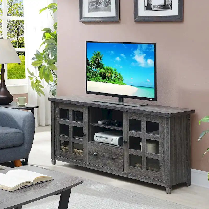 Meuble TV Newport Park Lane avec 1 tiroir, des placards de rangement et des étagères pour téléviseurs jusqu'à 65 pouces