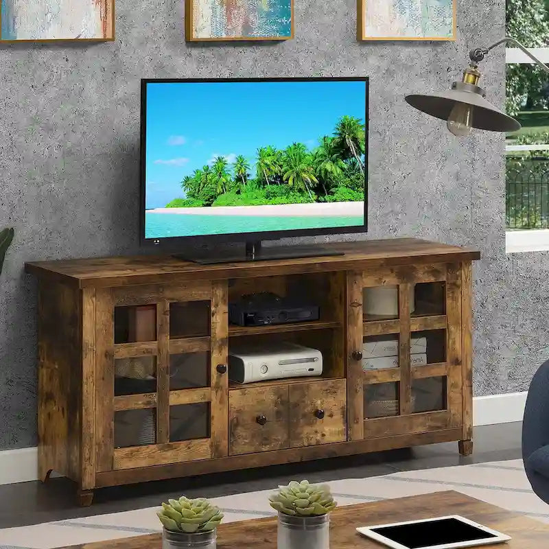 Meuble TV Newport Park Lane avec 1 tiroir, des placards de rangement et des étagères pour téléviseurs jusqu'à 65 pouces