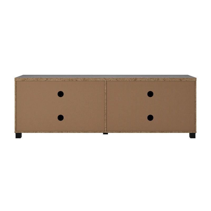 Meuble TV de 71 pouces de large avec portes de rangement, pour téléviseurs jusqu'à 85 pouces