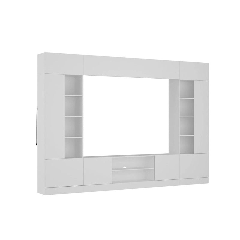 Meuble de rangement pour bibliothèque avec éclairage d'ambiance Blanc/Noir