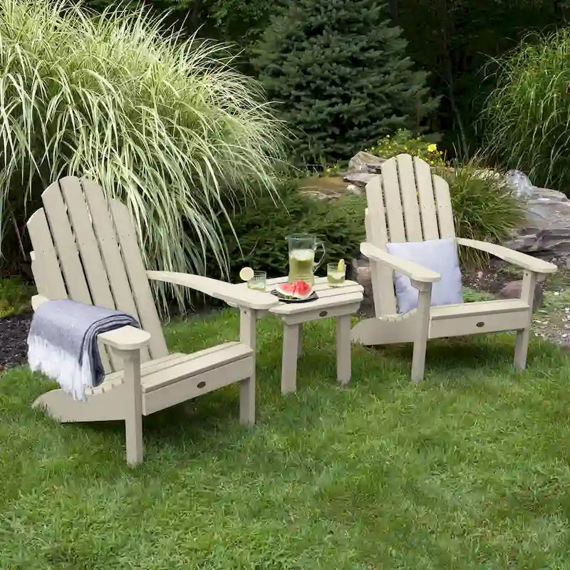 2 chaises Adirondack Westport classiques et une table d'appoint