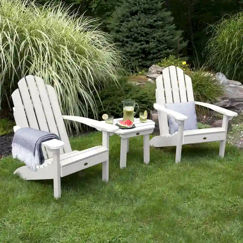 2 chaises Adirondack Westport classiques et une table d'appoint
