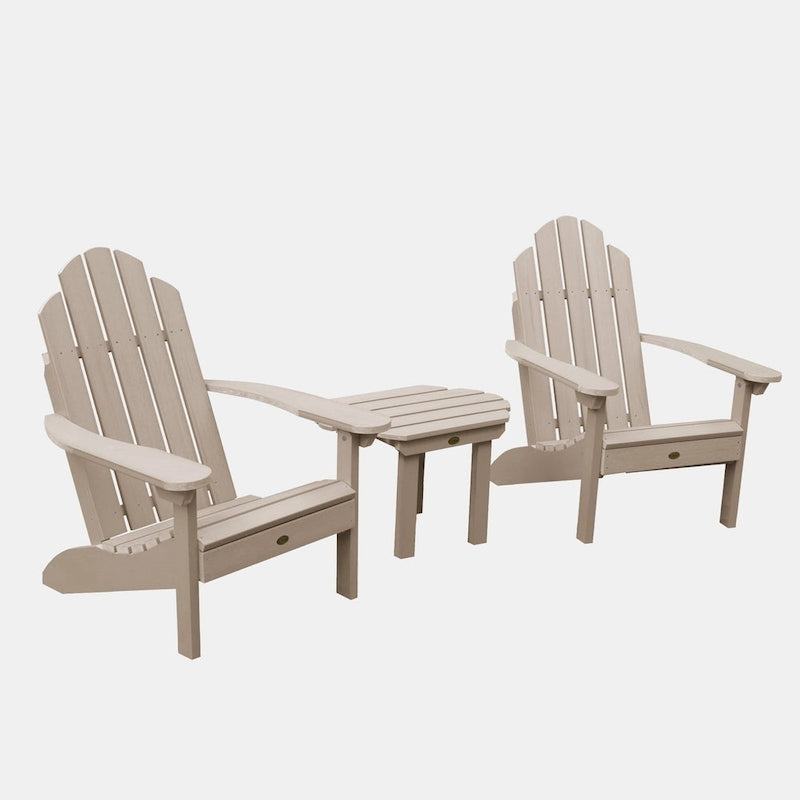 2 chaises Adirondack Westport classiques et une table d'appoint