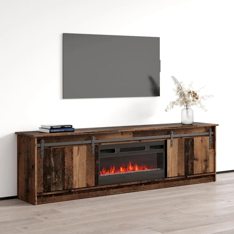 Meuble TV Granero 04 BL-EF avec cheminée