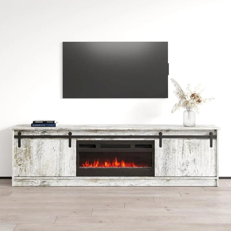 Meuble TV Granero 04 BL-EF avec cheminée