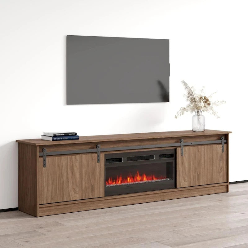 Meuble TV Granero 04 BL-EF avec cheminée
