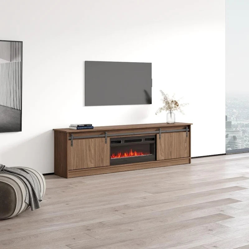 Meuble TV Granero 04 BL-EF avec cheminée