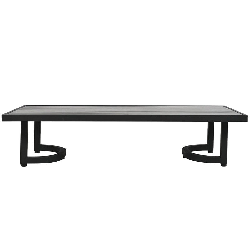 Ensemble de meubles de patio 4 pièces, ensemble de canapés modulaires d'extérieur en acier avec causeuse, 2 fauteuils et table basse