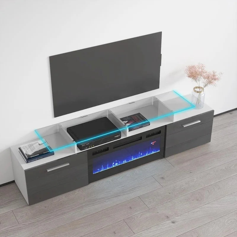 Meuble TV moderne Rova EF Electric Fireplace 75
