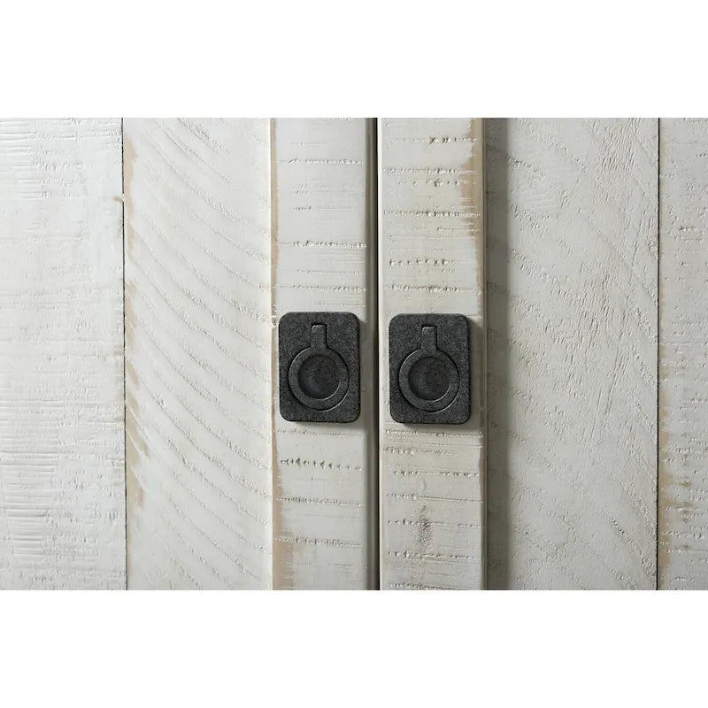 Meuble TV Nantucket en bois massif de 65 po de large avec rangement