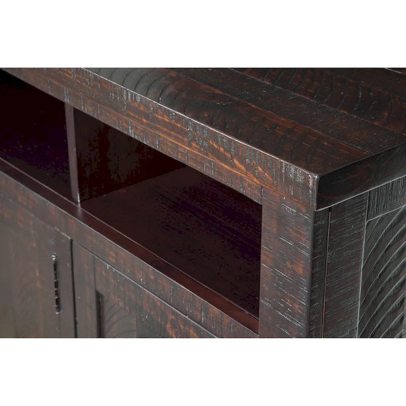 Meuble TV Nantucket en bois massif de 65 po de large avec rangement