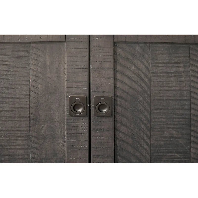 Meuble TV Nantucket en bois massif de 65 po de large avec rangement