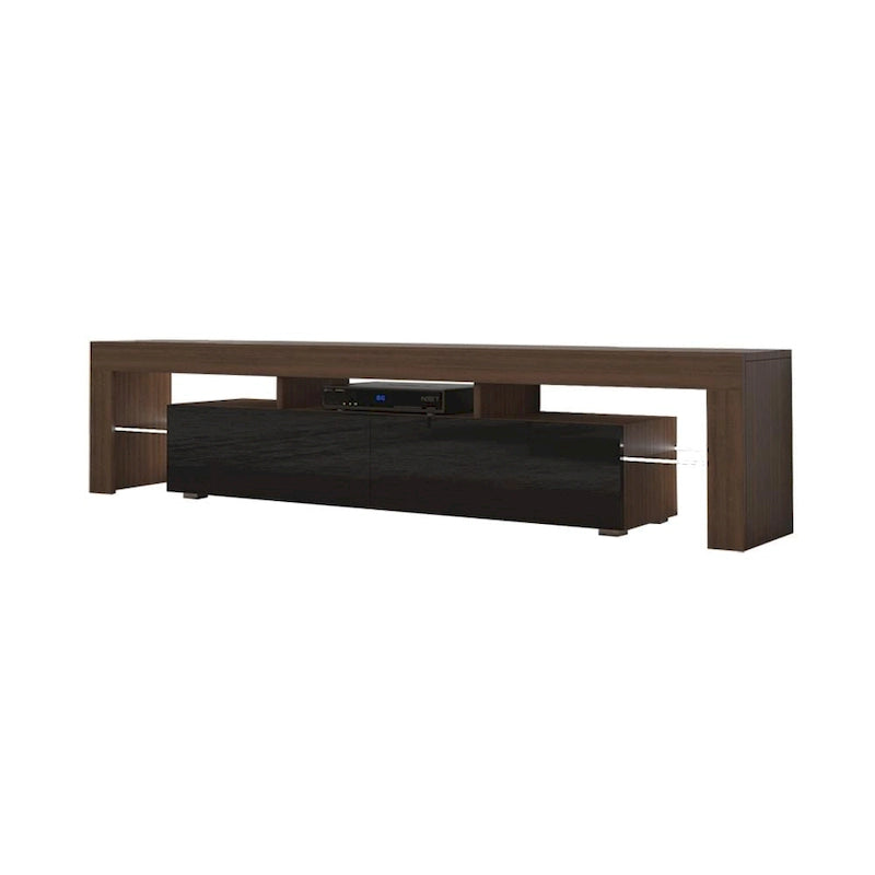 Meuble TV moderne Milano 200 de 79 pouces avec lumières LED 16 couleurs