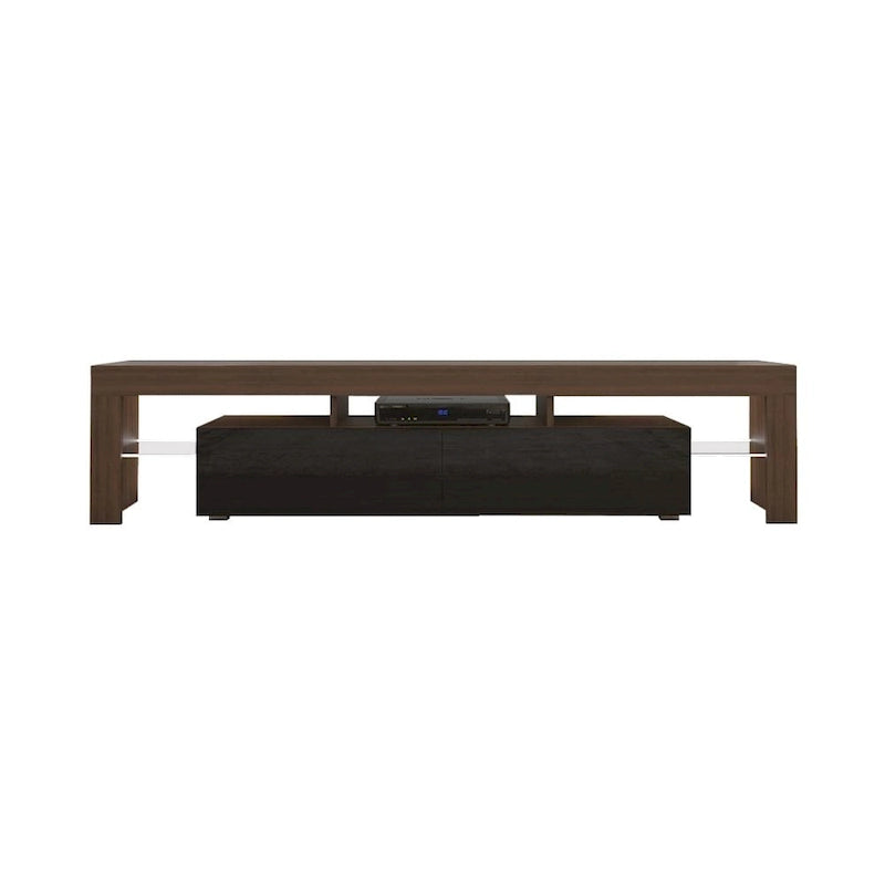 Meuble TV moderne Milano 200 de 79 pouces avec lumières LED 16 couleurs