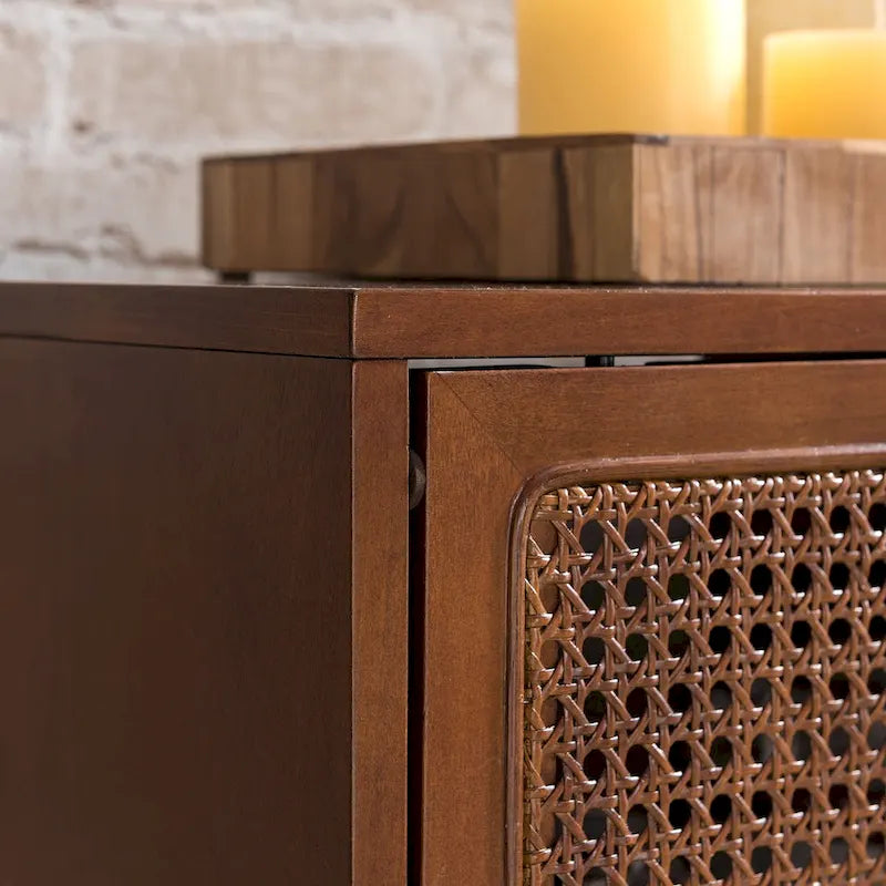 Meuble TV console multimédia SEI Furniture, style moderne du milieu du siècle, pour téléviseurs jusqu'à 68 po