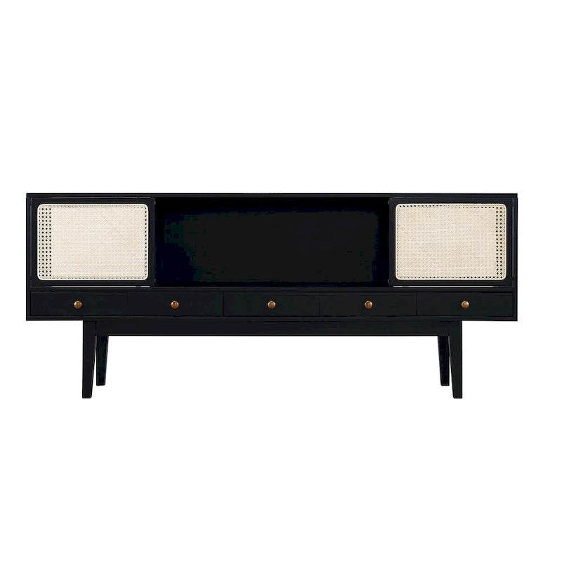 Meuble TV console multimédia SEI Furniture, style moderne du milieu du siècle, pour téléviseurs jusqu'à 68 po