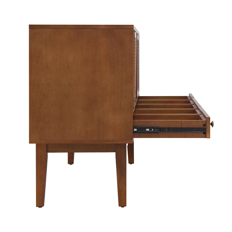 Meuble TV console multimédia SEI Furniture, style moderne du milieu du siècle, pour téléviseurs jusqu'à 68 po