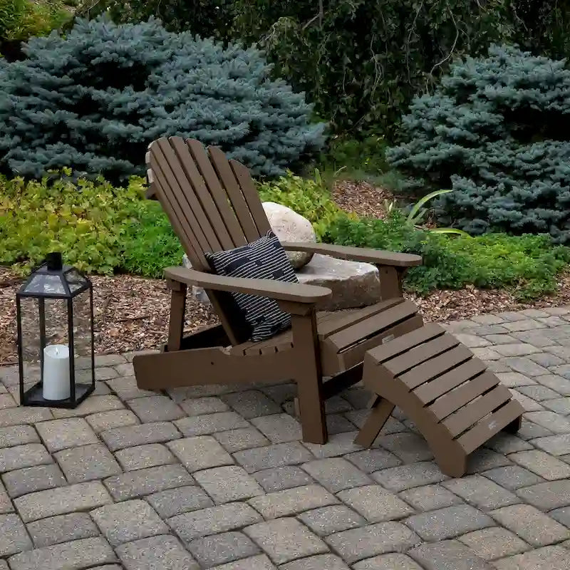 Chaise Adirondack pliante et inclinable HIGHWOOD avec pouf pliant