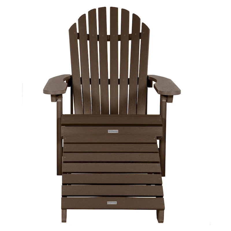 Chaise Adirondack pliante et inclinable HIGHWOOD avec pouf pliant