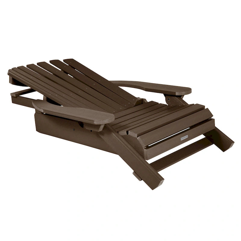 Chaise Adirondack pliante et inclinable HIGHWOOD avec pouf pliant
