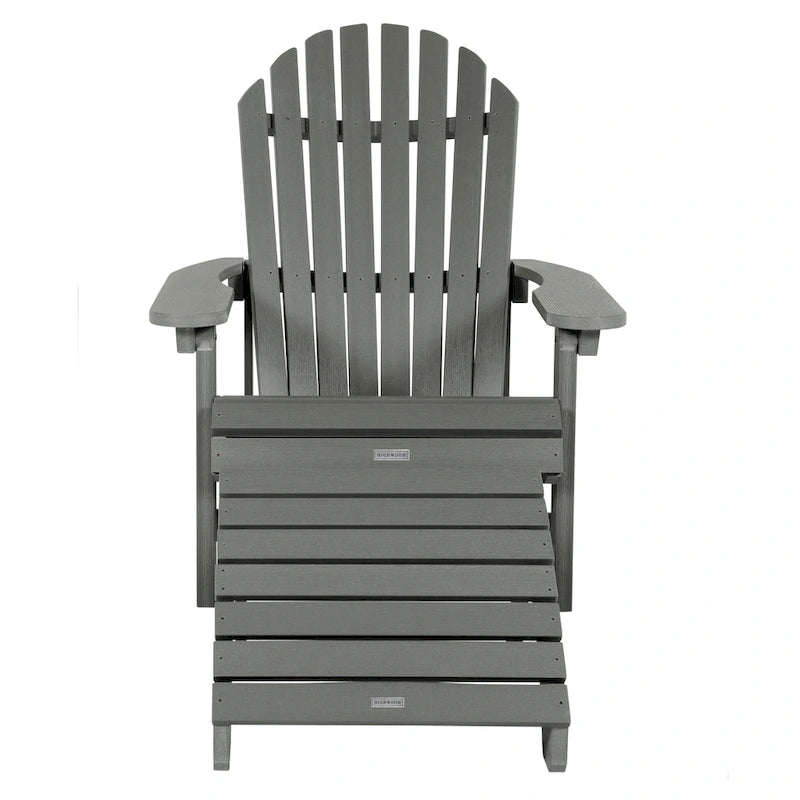 Chaise Adirondack pliante et inclinable HIGHWOOD avec pouf pliant
