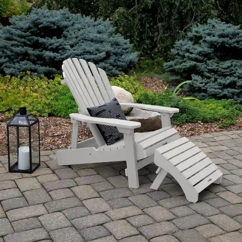 Chaise Adirondack pliante et inclinable HIGHWOOD avec pouf pliant