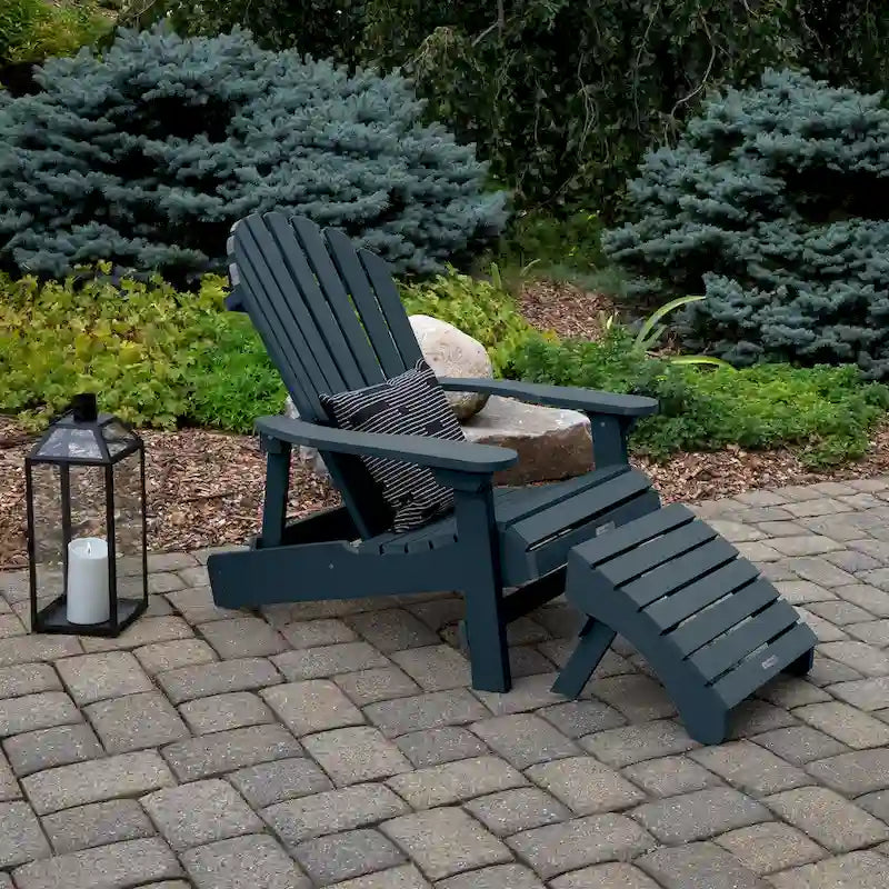 Chaise Adirondack pliante et inclinable HIGHWOOD avec pouf pliant