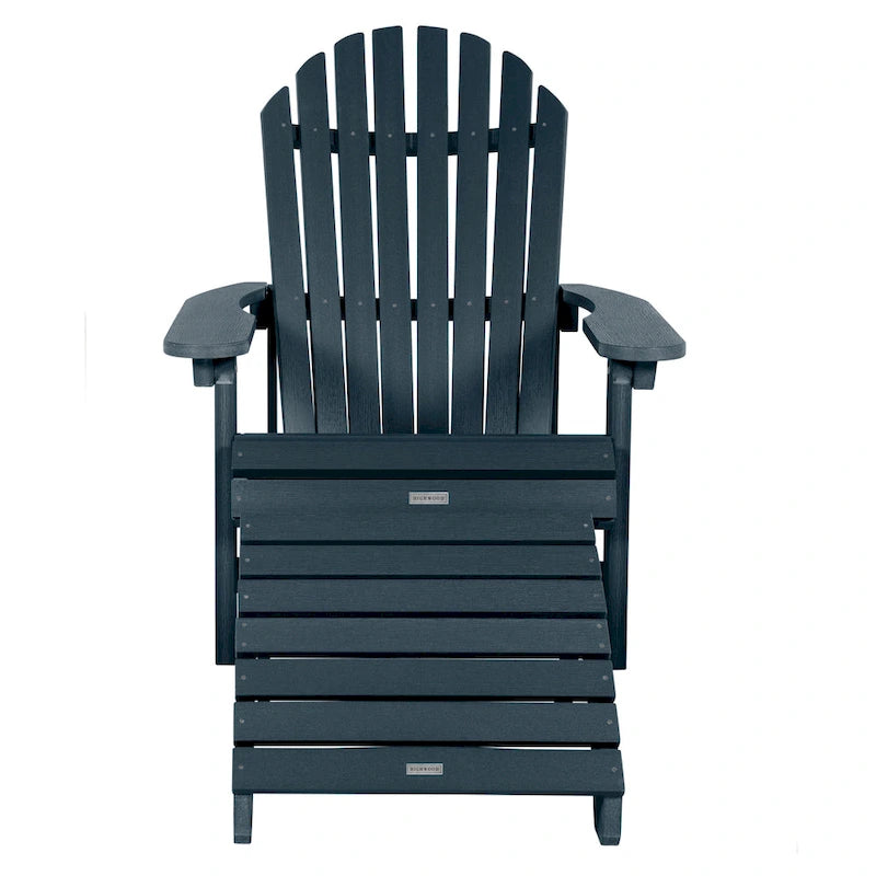 Chaise Adirondack pliante et inclinable HIGHWOOD avec pouf pliant