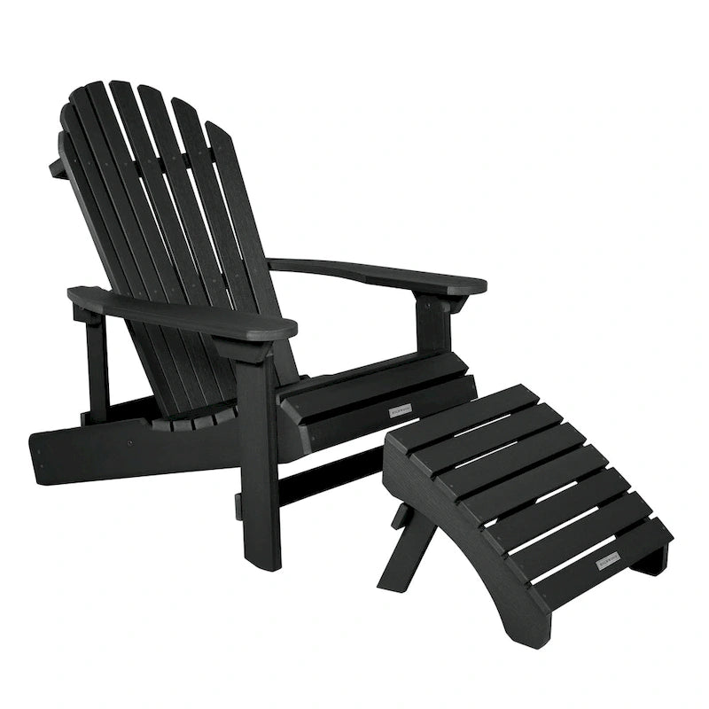 Chaise Adirondack pliante et inclinable HIGHWOOD avec pouf pliant