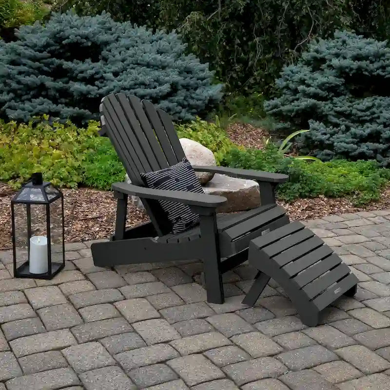 Chaise Adirondack pliante et inclinable HIGHWOOD avec pouf pliant