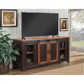 Meuble TV en bois massif de 65 po de large style campagnard rustique