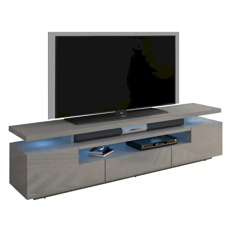 Meuble TV haute brillance Strick & Bolton Sparkes de 195 cm avec éclairage LED