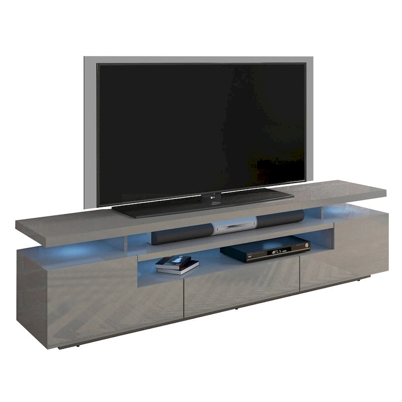 Meuble TV haute brillance Strick & Bolton Sparkes de 195 cm avec éclairage LED