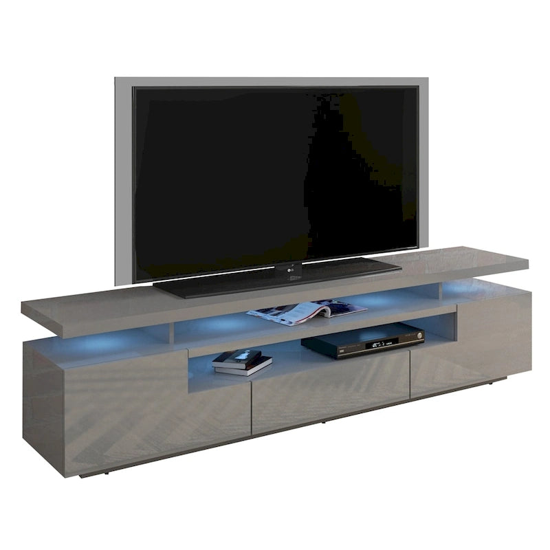 Meuble TV haute brillance Strick & Bolton Sparkes de 195 cm avec éclairage LED