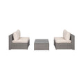 Chaises de jardin larges matelassées Luxton 64 avec table basse