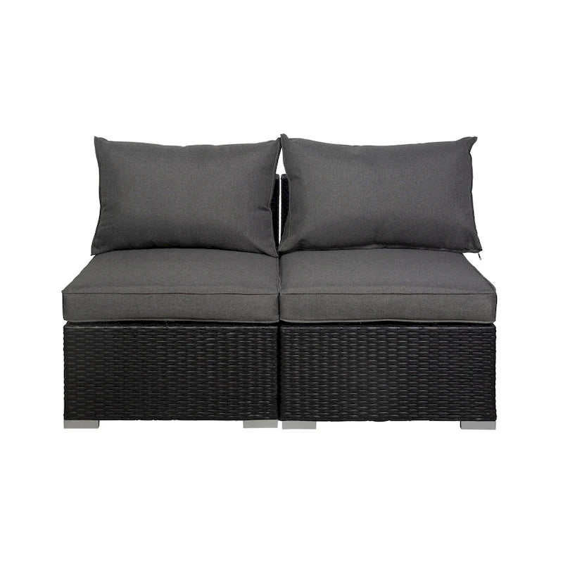 Chaises de jardin larges matelassées Luxton 64 avec table basse