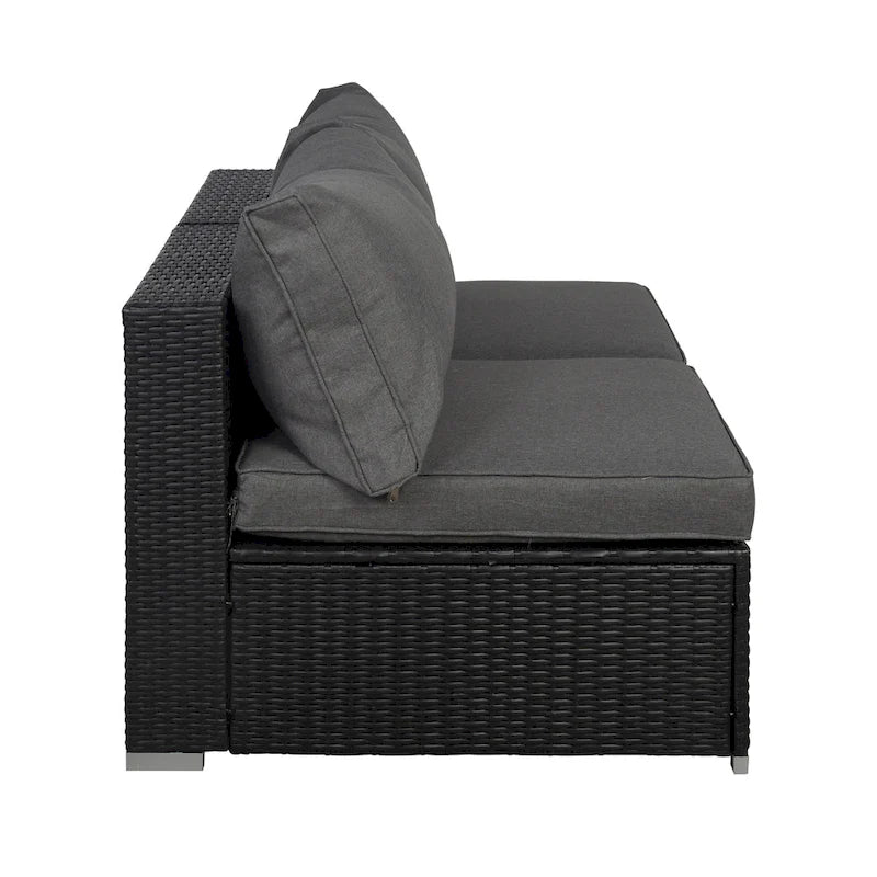 Chaises de jardin larges matelassées Luxton 64 avec table basse